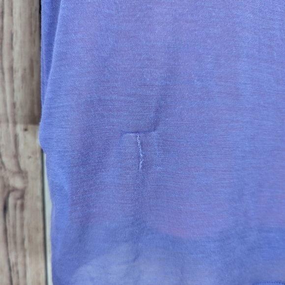 New Vince Sheer Top 3/4 Sleeve Soft Lilac Sugar Plum 2 PC Lyocell Layered Size S - Picture 8 of 10